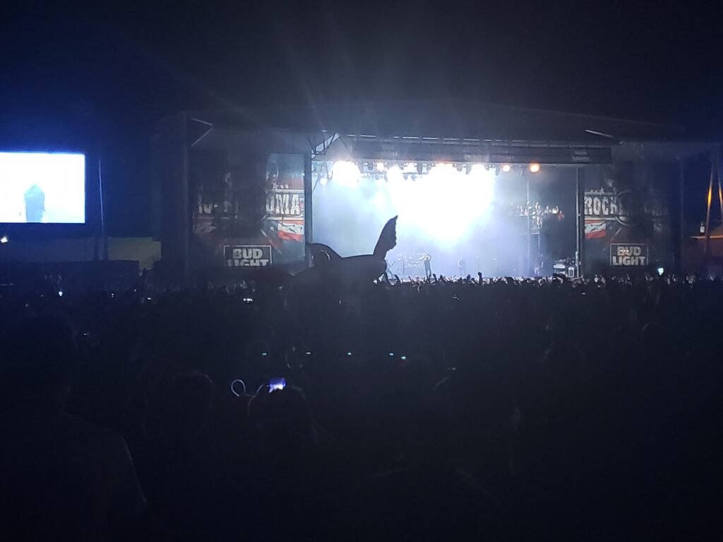 Unicorn crowd surfing at Rocklahoma 2019 Disturbed concert