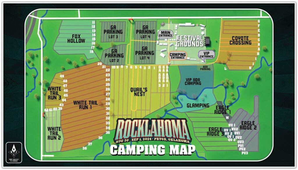 Rocklahoma Camping Map