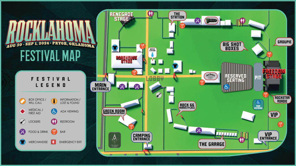 Rocklahoma Festival Map